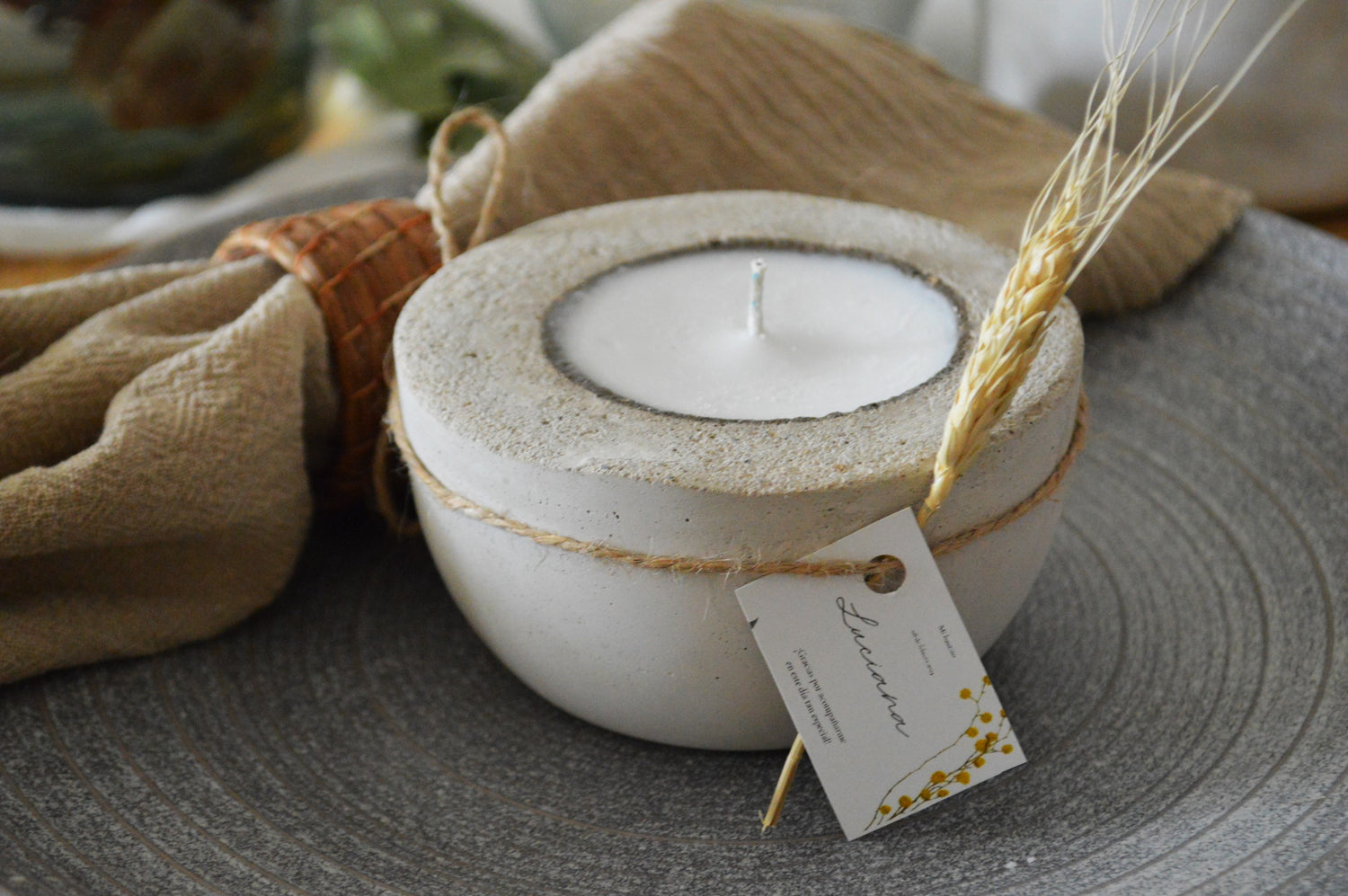 Velas en Concreto Aromáticas Personalizadas