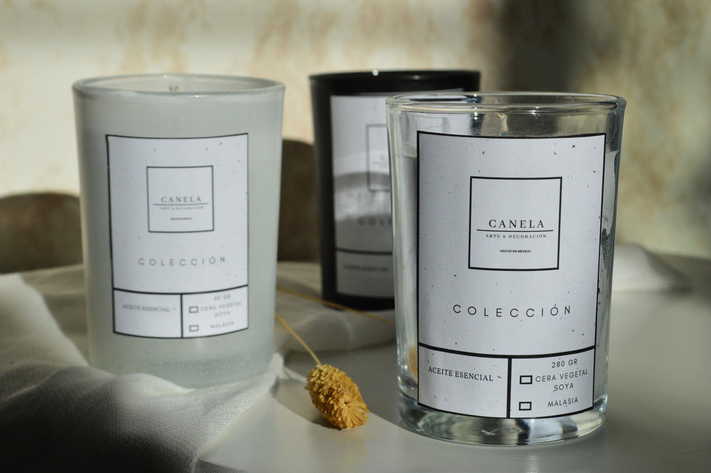 Vela Aromática de 280 ml en Cristal Personalizable – Hecha a Mano para Tu Hogar